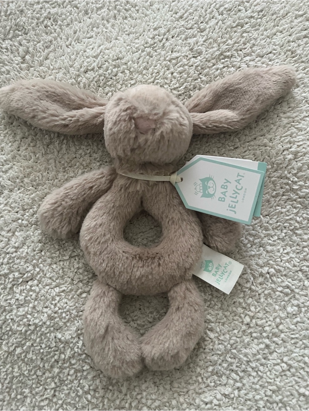 Jellycat Bashful Bunny Ring Rattle